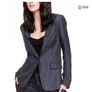 rag & bone Navy polkadot silk  Blazer